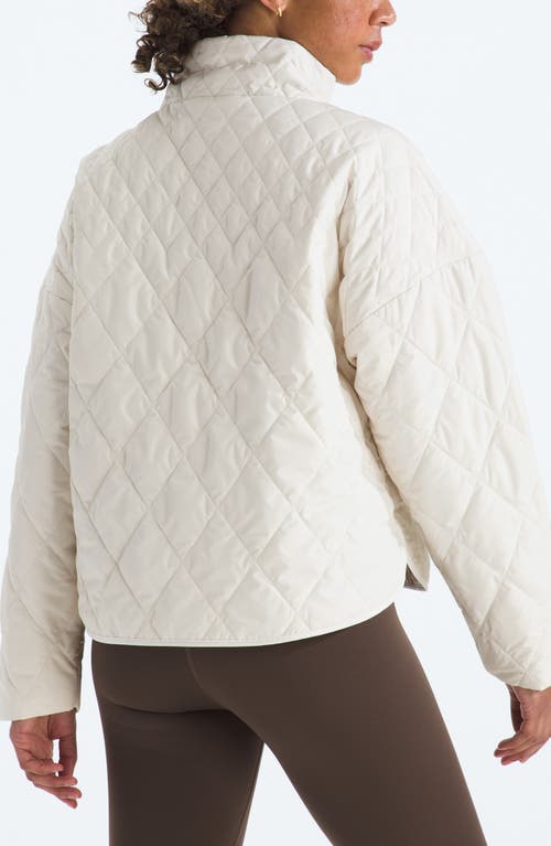 The North Face Diamond Peak Water Repellent Quilted Jacket In White