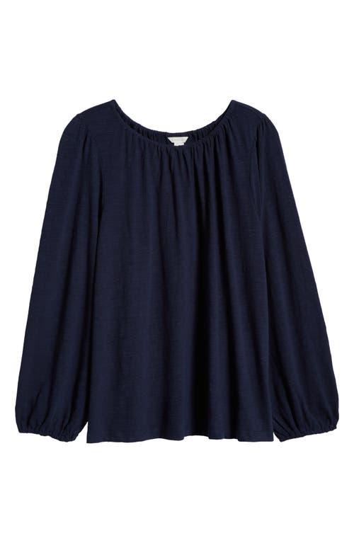 Caslonr Caslon(r) Gathered Neck Top In Navy Blazer