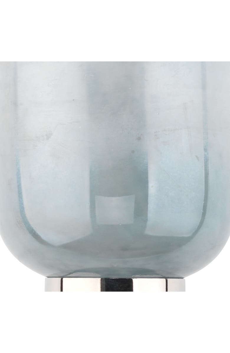 JAMIE YOUNG Vapor Single Sconce, Nickel and Blue Opal Metallic Glass, Alternate, color, Opal Blue Metallic Glass