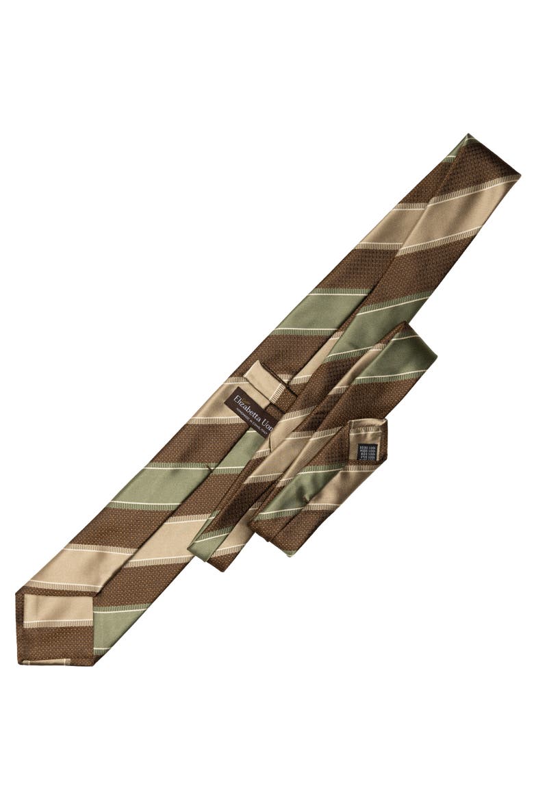 Ferrari - Extra Long Silk Jacquard Tie for Men, Alternate, color, Green and Brown