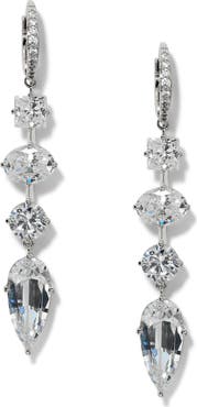Nadri Lucia Cubic Zirconia Linear Drop Earrings
