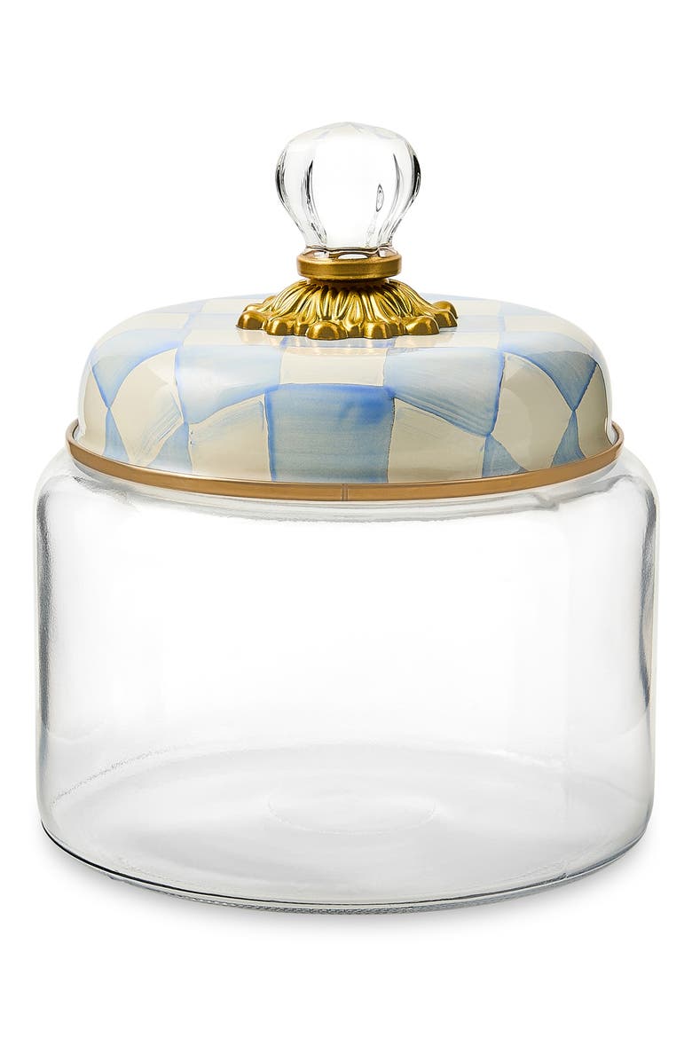 Sky Check Small Kitchen Canister, Main, color, SKY CHECK