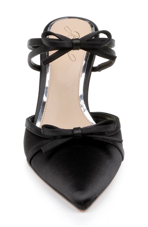 Jewel Badgley Mischka Klarise Pointed Toe Pump In Black Satin