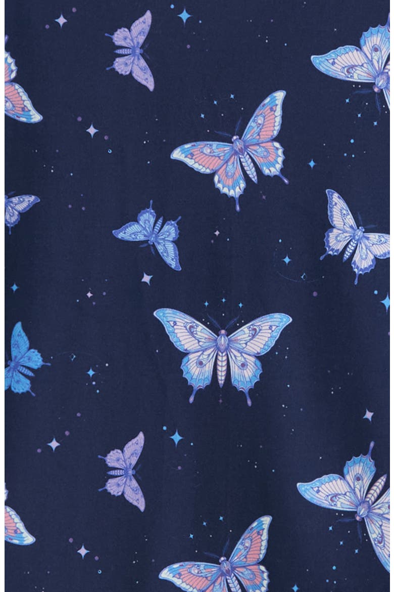 Kids' Short Pajamas, Alternate, color, NAVY PEACOAT BUTTERFLIES