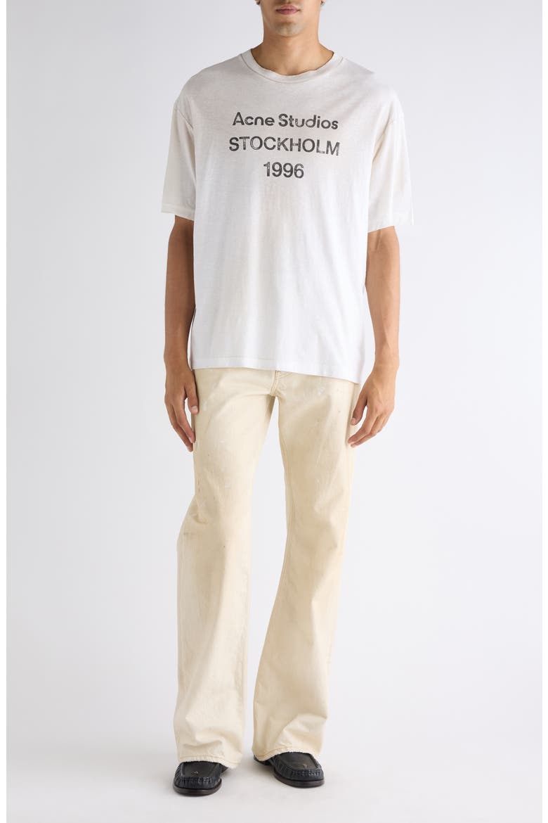 Exford 1996 Mélange Distressed Logo Cotton & Hemp Graphic T-Shirt, Alternate, color, DUSTY WHITE