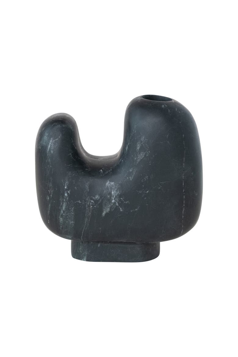 Organic Shaped Footed Taper Holder, Main, color, Black