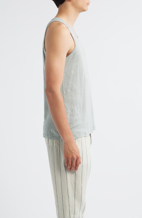 Alex Crane Linen Tank In Gray