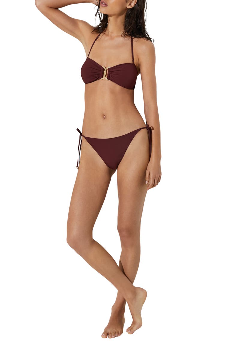 Johannah Bikini Top, Alternate, color, RHUBARB RED