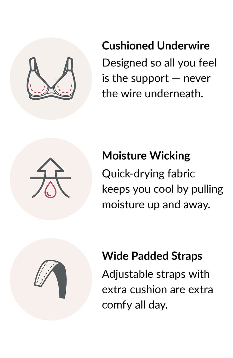 Glamorise WonderWire<sup>®</sup> Low Cut Lace Underwire Bra, Alternate, color, Black