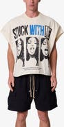 mnml Stuck with Me Distressed Graphic Cutoff T-Shirt