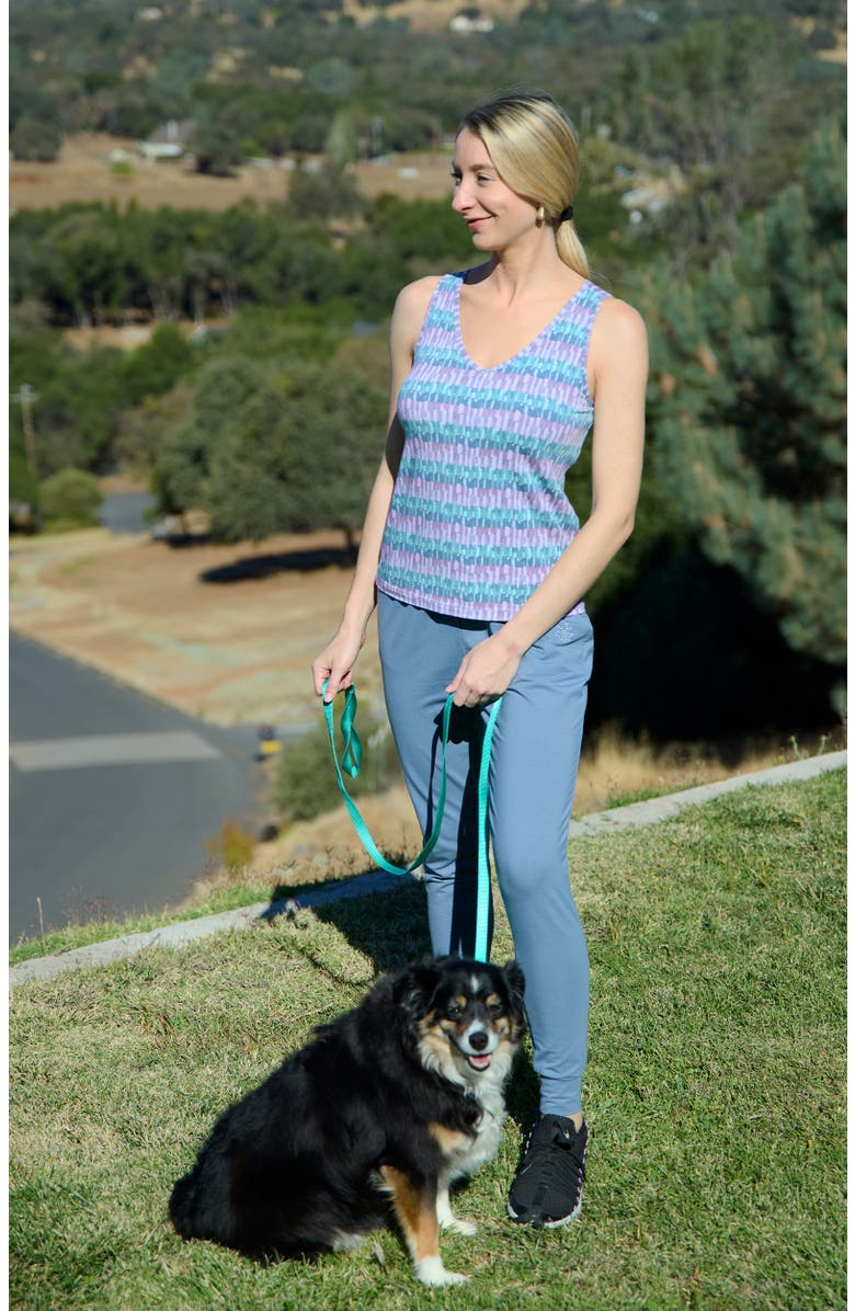 UV Skinz Everyday Shelf Bra Tank, Alternate, color, Palm Chevron