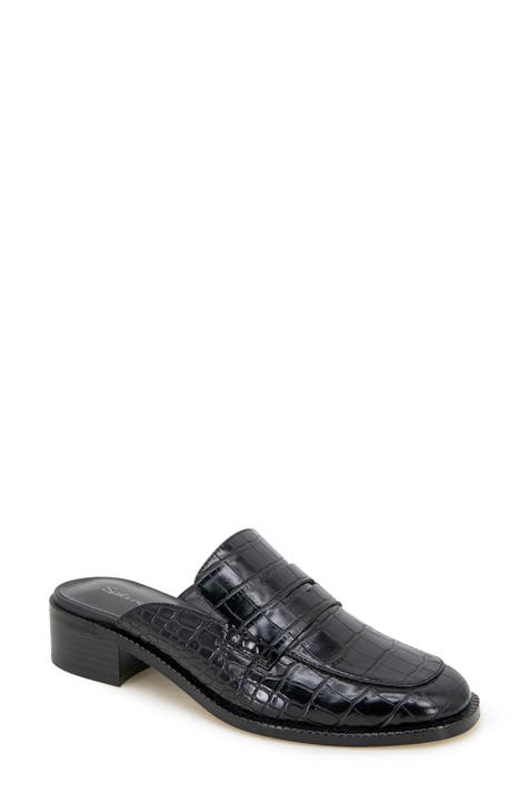 Dora Croc Embossed Mule (Women)