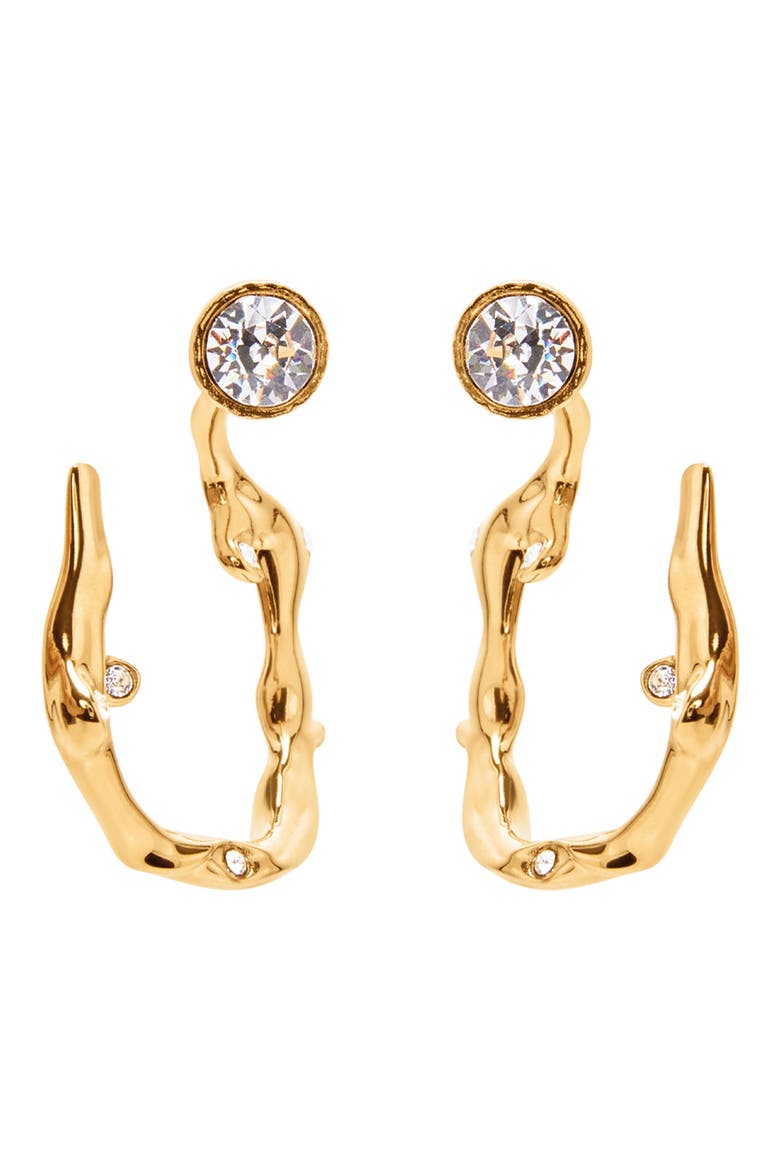 Crystal Branch Drop Earrings, Main, color, GOLD