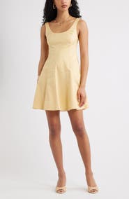 Open Edit Seam Fit & Flare Poplin Minidress