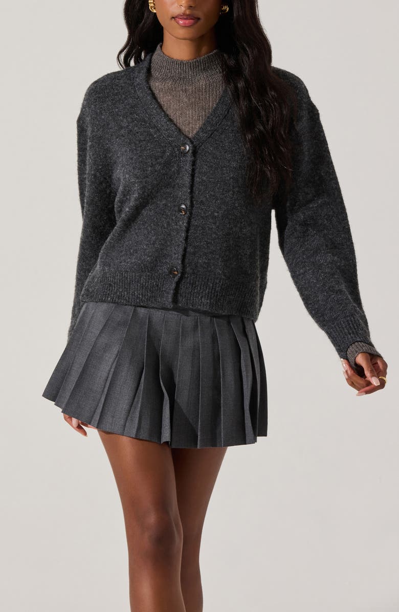 ASTR the Label Layered Turtleneck Sweater, Alternate, color, Charcoal