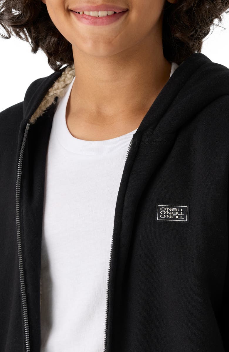 O'Neill Kids' Fifty Two High Pile Fleece Lined Zip Hoodie, Alternate, color, 