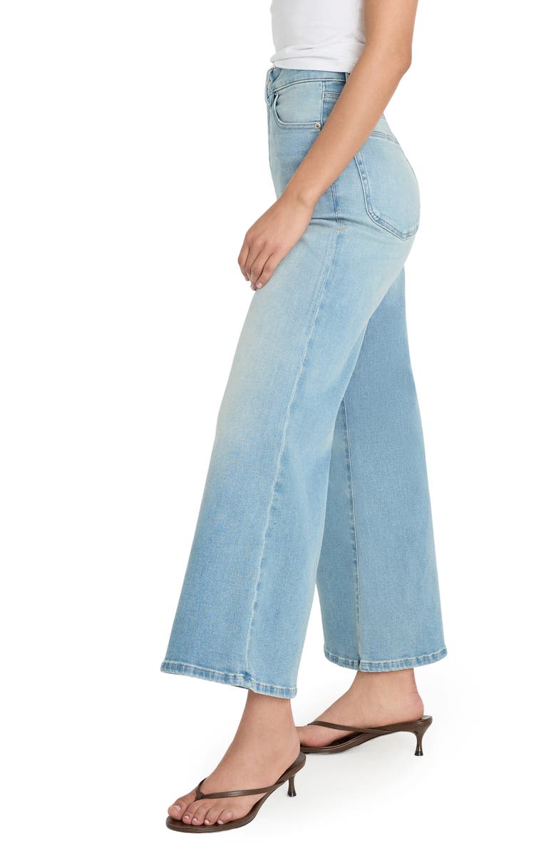 Good American Soft-Tech Good Waist Crop Palazzo Jeans, Alternate, color, Indigo1225