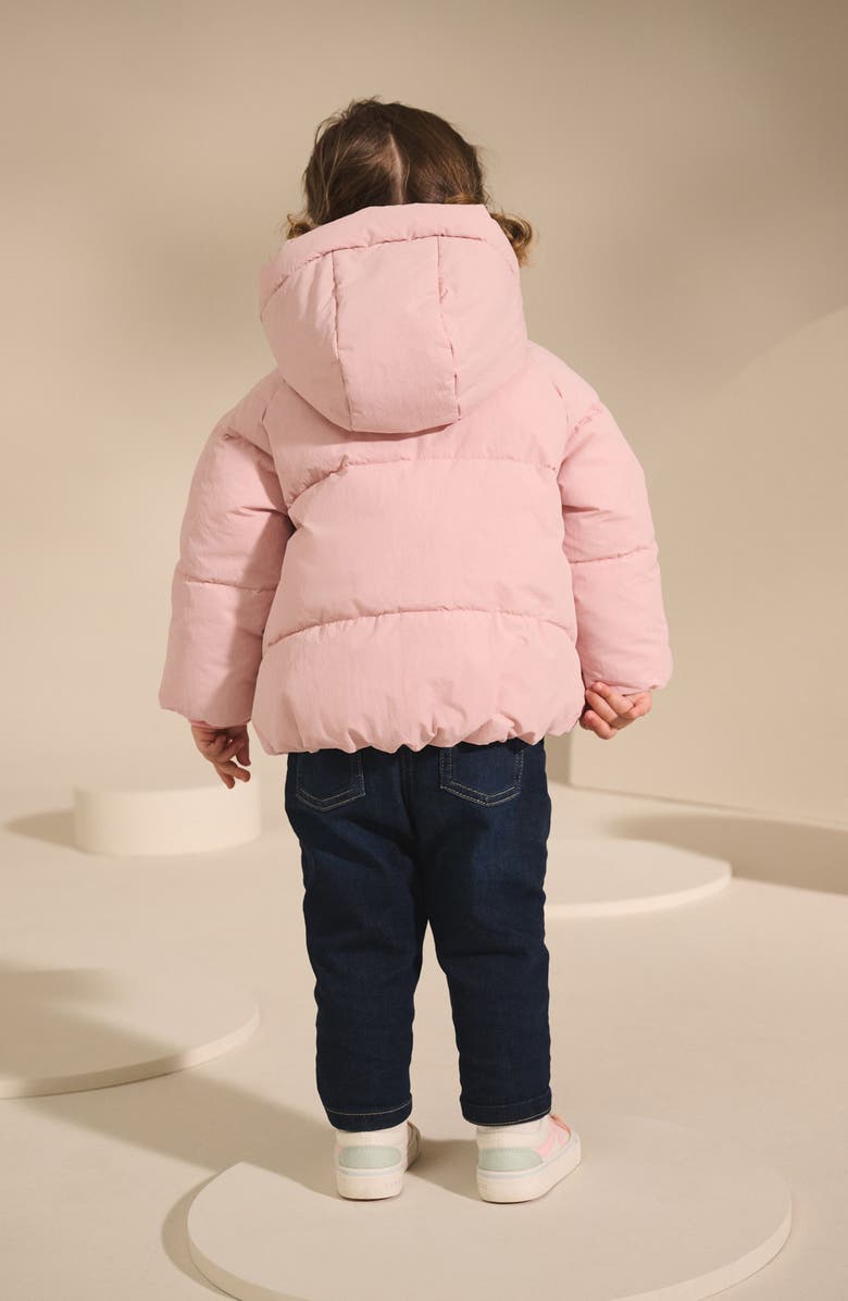 NEXT Kids' Hooded Crop Puffer Jacket, Alternate, color, Pink