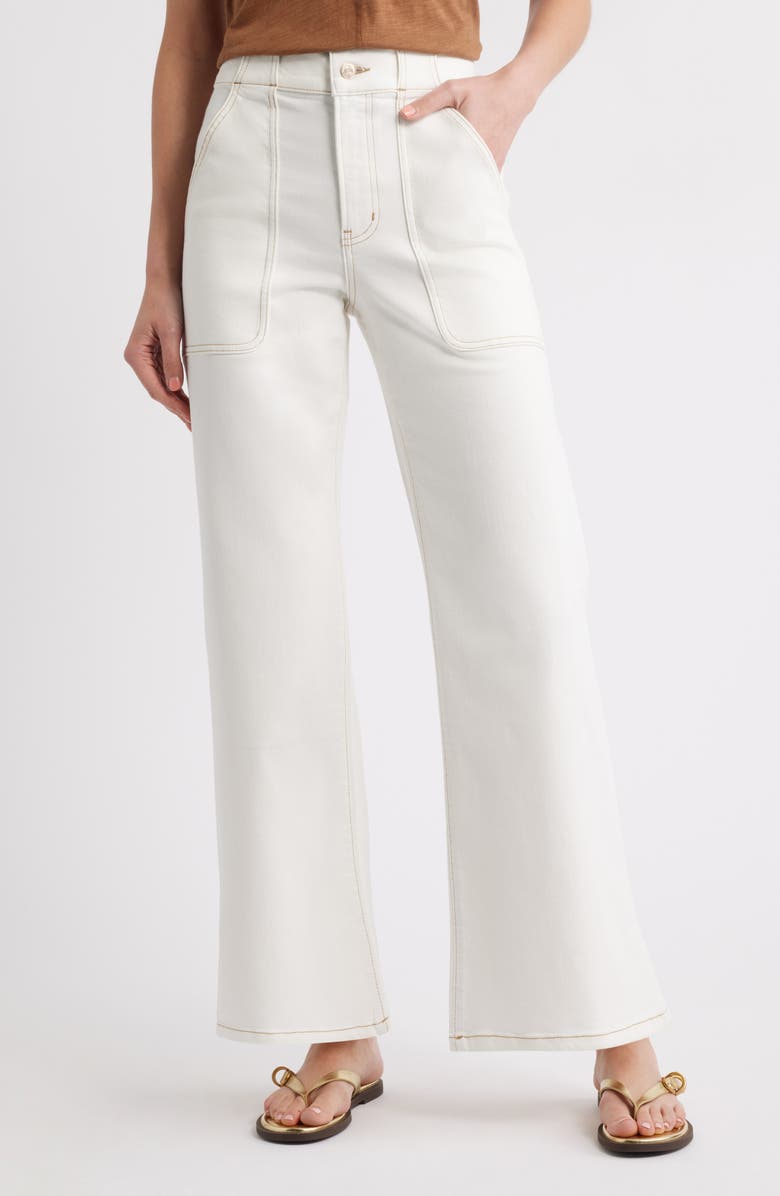 FRAME The Modern Pocket Wide Leg Jeans, Main, color, Au Natural Clean
