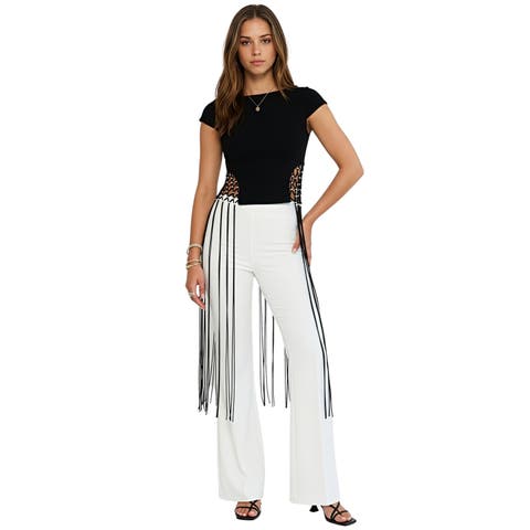 Leona fringe top