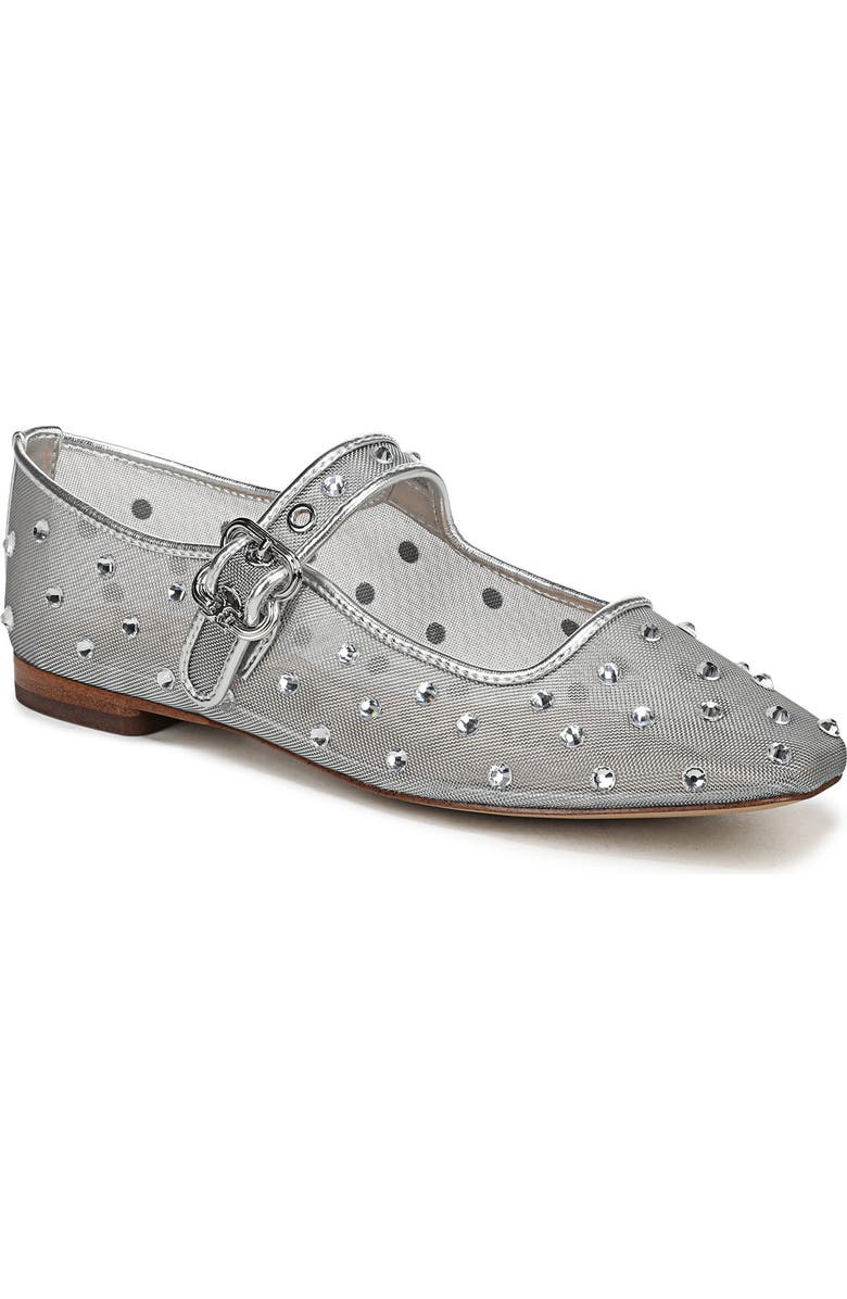 Sam Edelman Michaelashne Mary Jane Flat, Main, color, Soft Silver