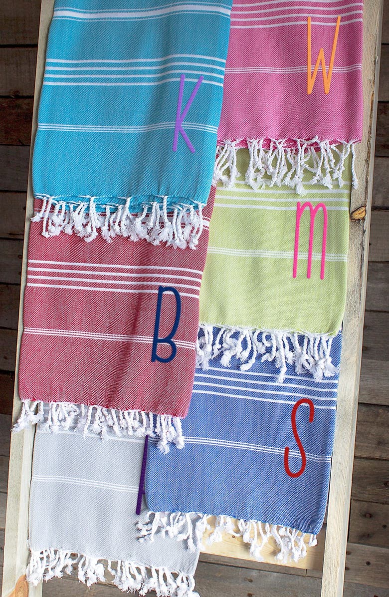 Cathy's Concepts Monogram Turkish Cotton Towel, Alternate, color,