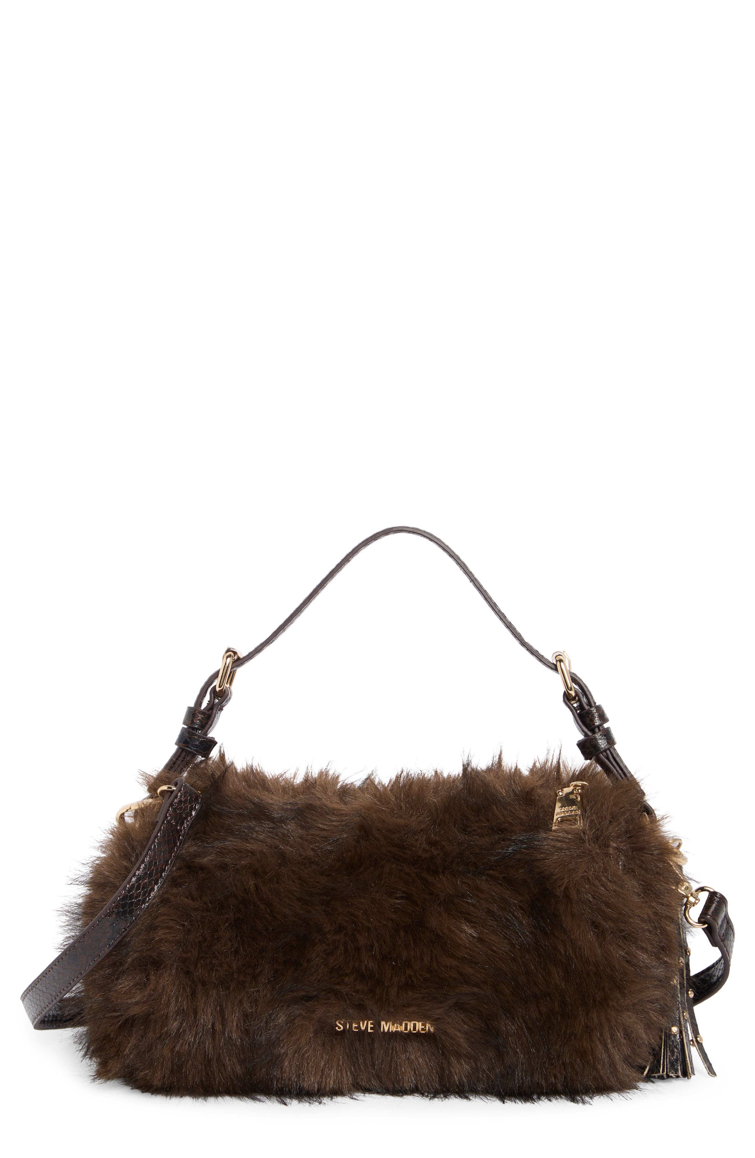 BCarrie Faux Fur Shoulder Bag