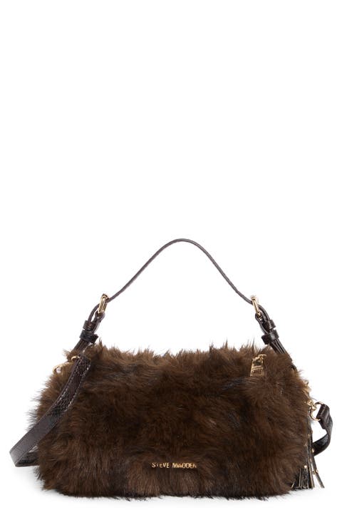 BCarrie Faux Fur Shoulder Bag