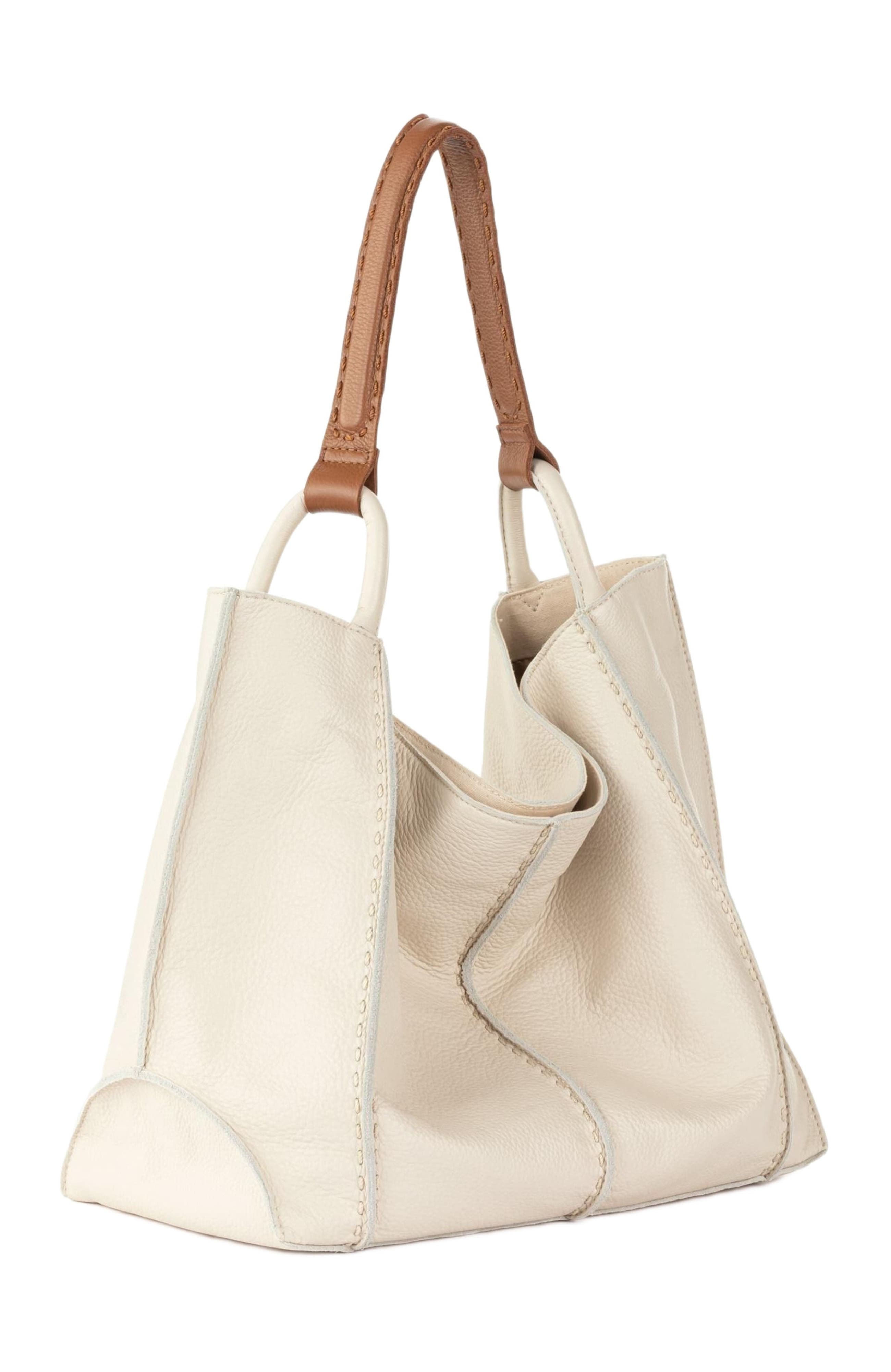 Los Feliz Large Tote Leather Bag, Alternate, color, Stone