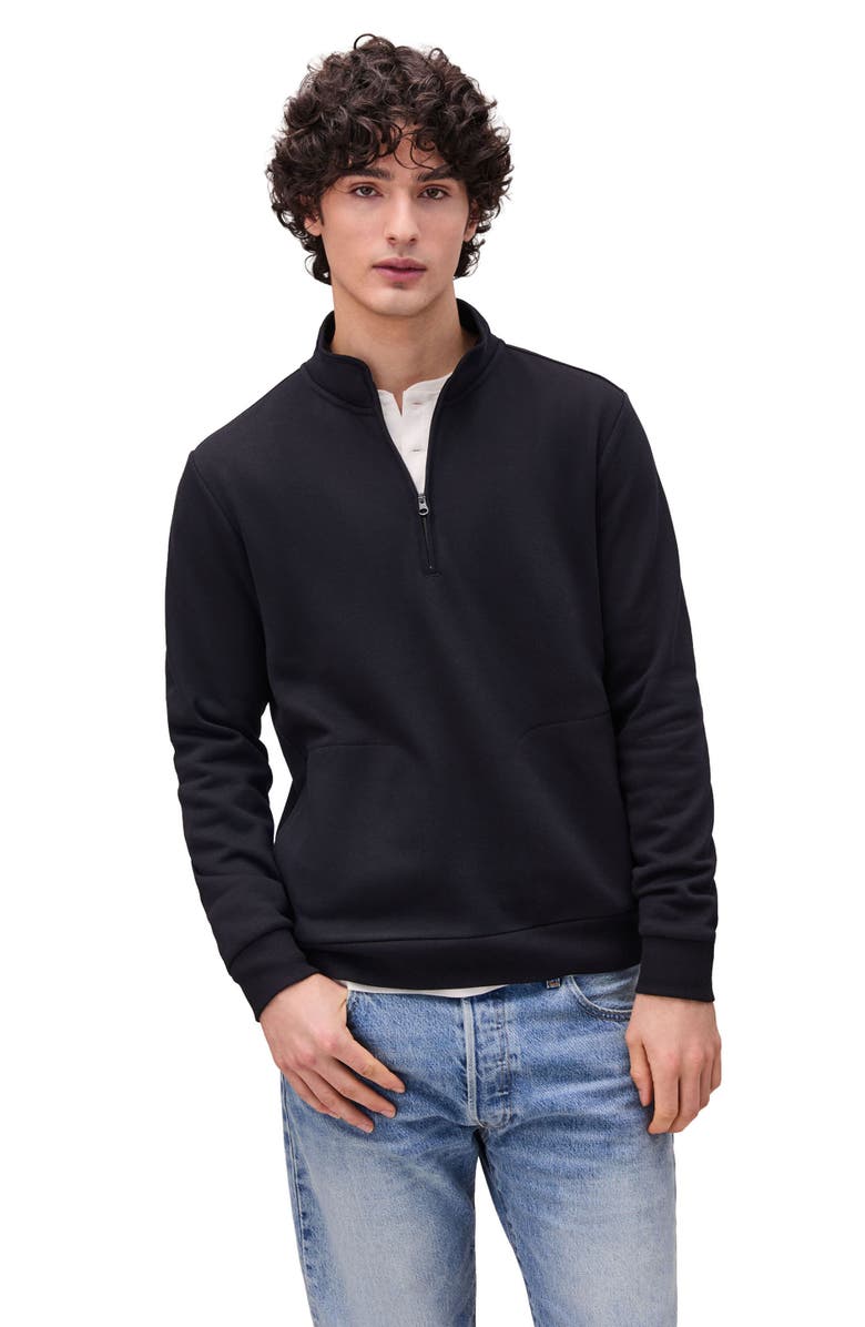Richer Poorer The Recycled Fleece Quarter Zip, Main, color, Black