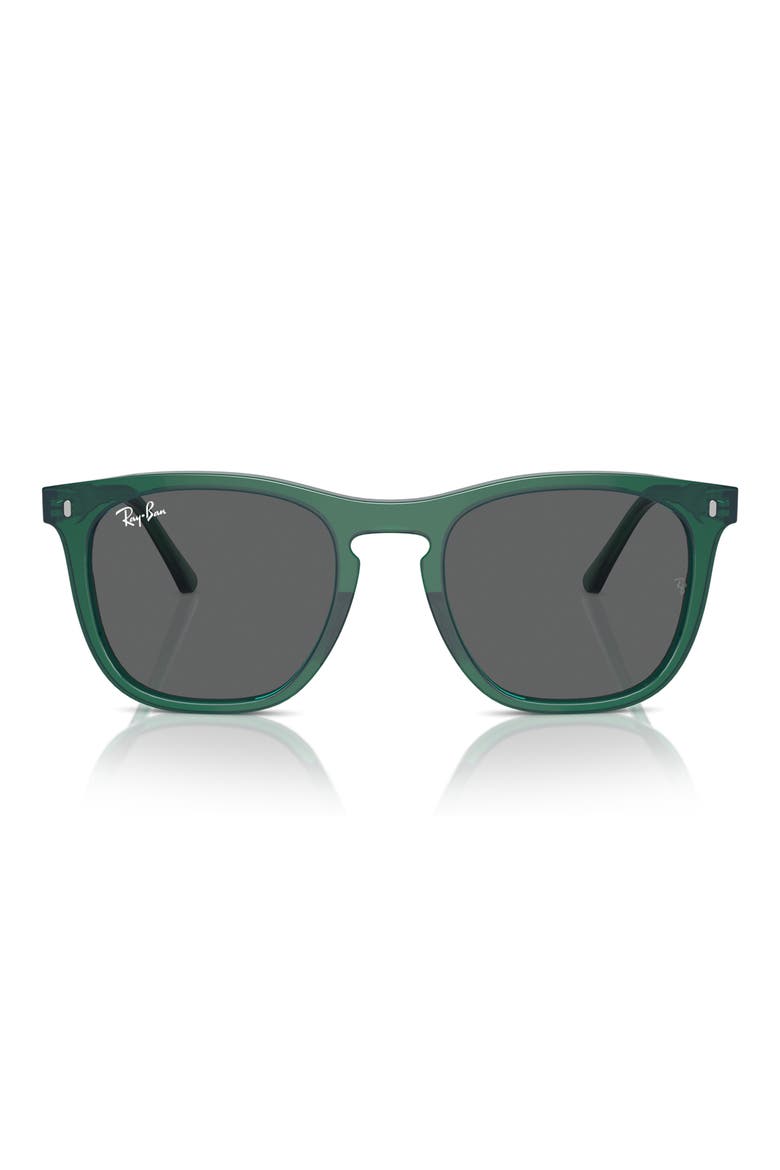 53mm Square Sunglasses, Main, color, TRANSPARENT GREEN