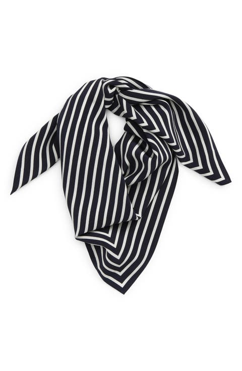 Geometric Monogram Silk Scarf