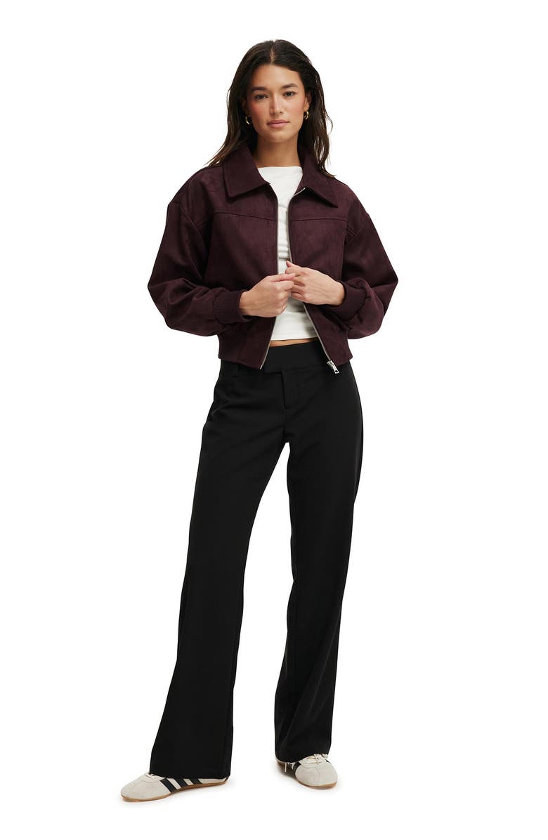 Cotton On Women's Sophie Faux Suede Bomber, Alternate, color, 