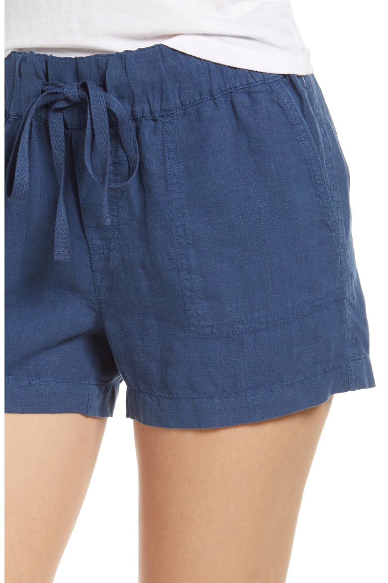 Linen Shorts, Alternate, color, BLUE ENSIGN