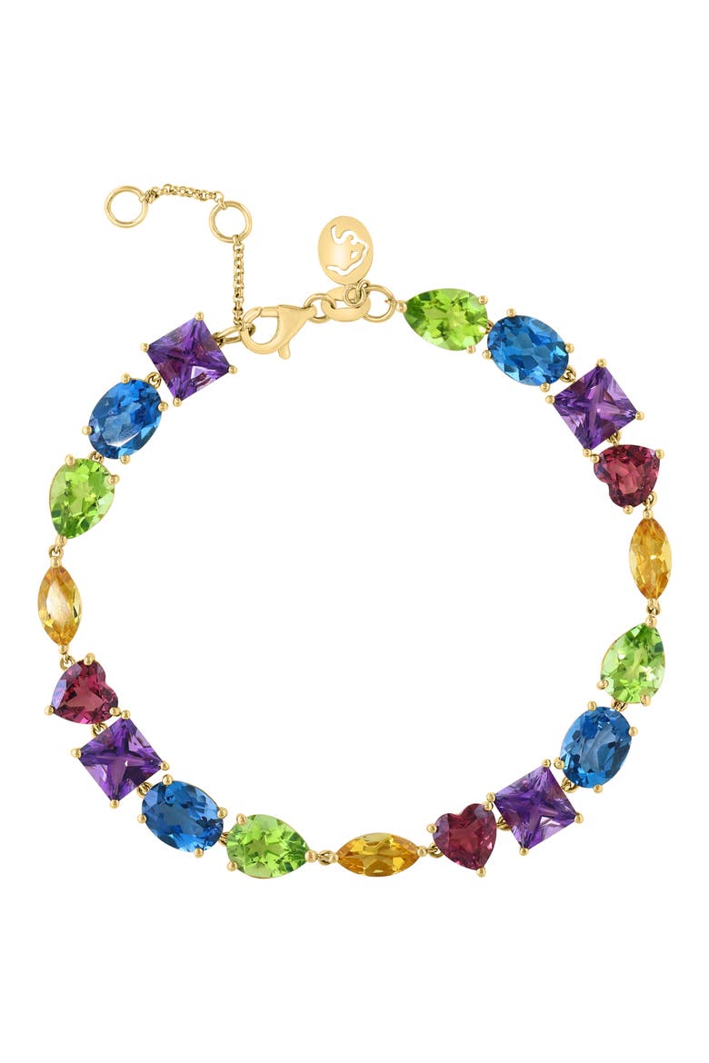 Semiprecious Stone Bracelet, Main, color, BLUE MULTI