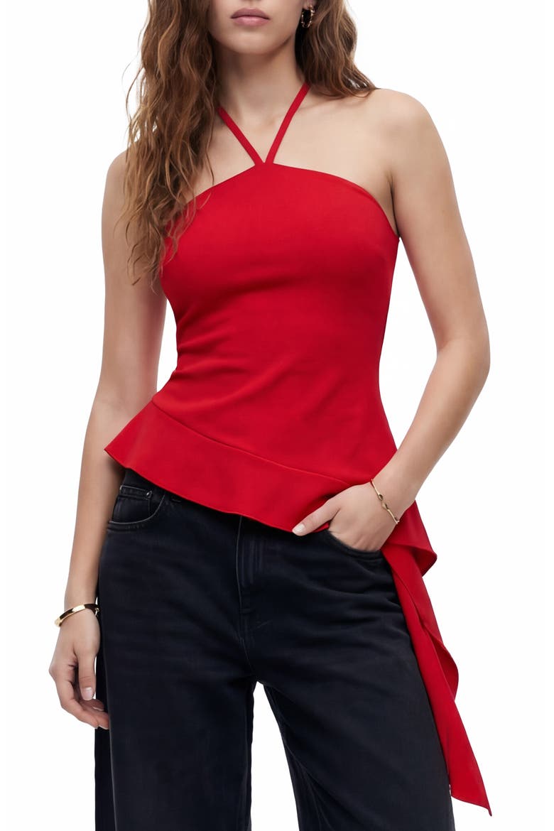 Beverly Halter Neck Top, Main, color, RED