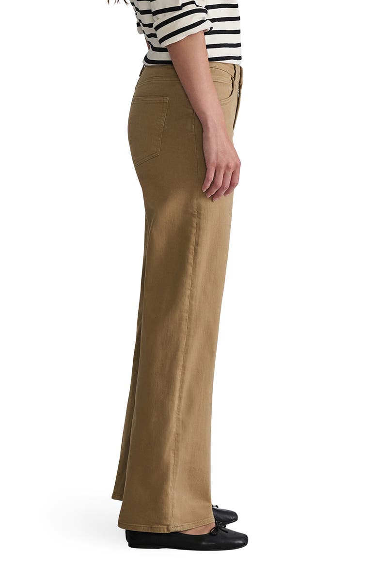 Florida High Waist Wide Leg Jeans, Alternate, color, DARK KHAKI DENIM