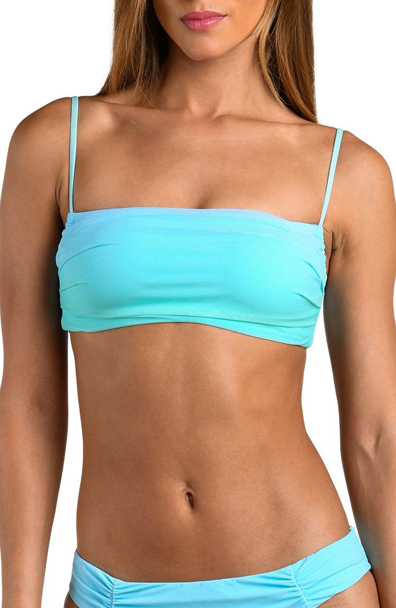 Sunshine 79 Ombré Illusions Overlay Bikini Top, Main, color, Seafoam