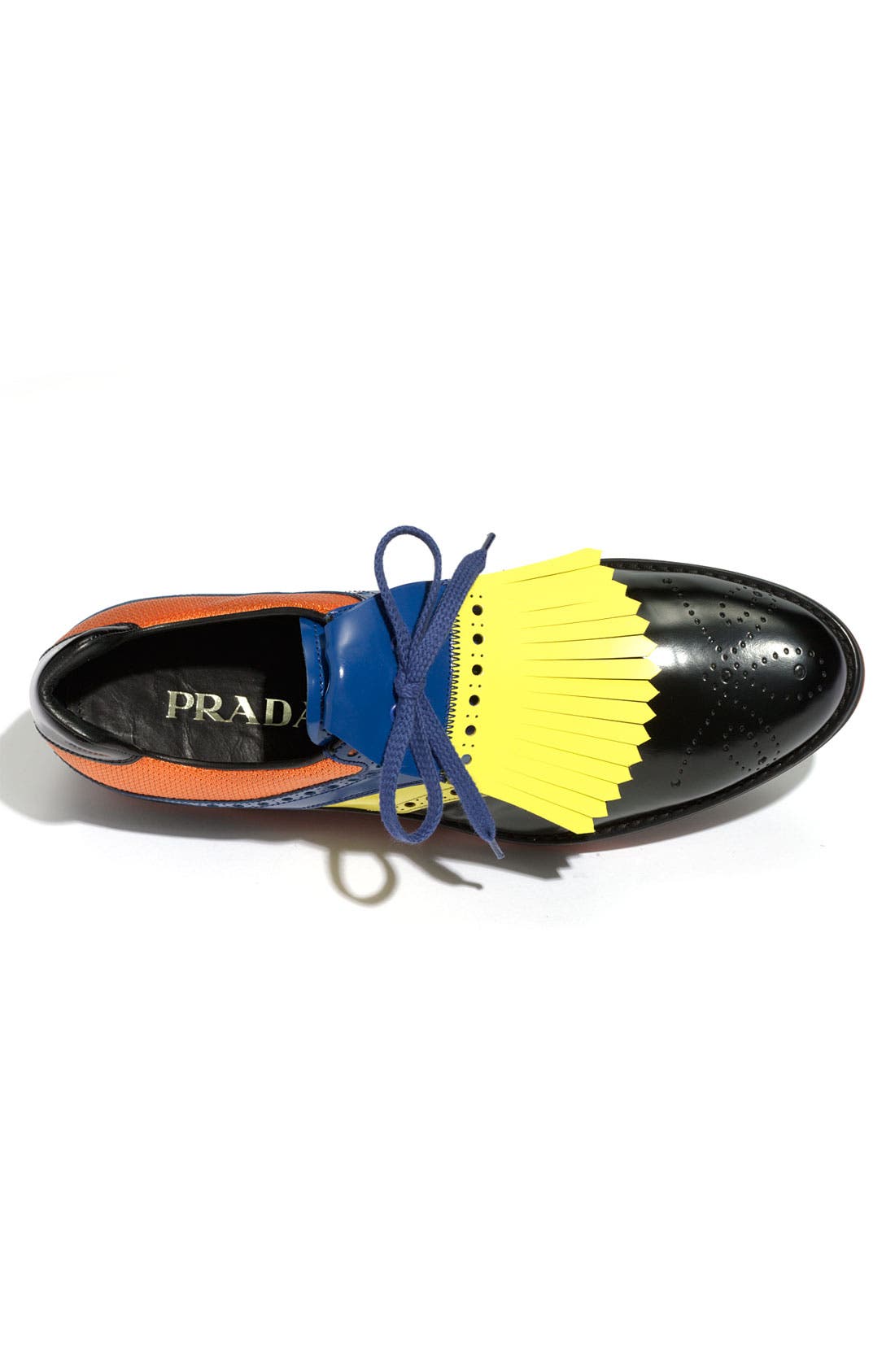 Prada Kilted Plain Toe Oxford, Alternate, color, 