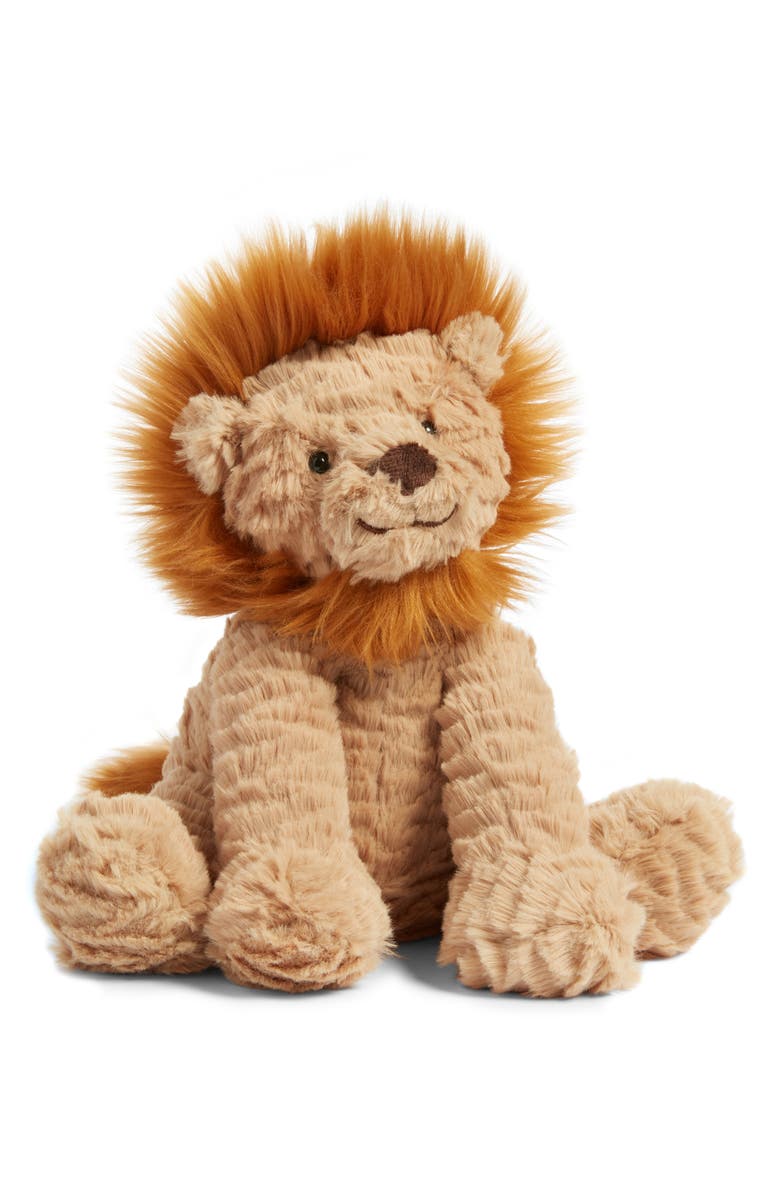 Jellycat Fuddlewuddle Lion Stuffed Animal, Main, color, Brown