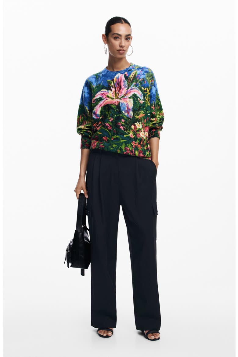 Print Pullover, Alternate, color, BLACK MULTI