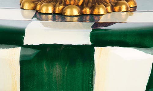 Mackenzie-childs Mackenzie Childs Emerald Check Large Kitchen Canister In Green