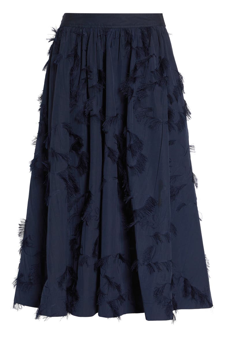 Fil Coupé Midi Skirt, Alternate, color, ULTRA NAVY