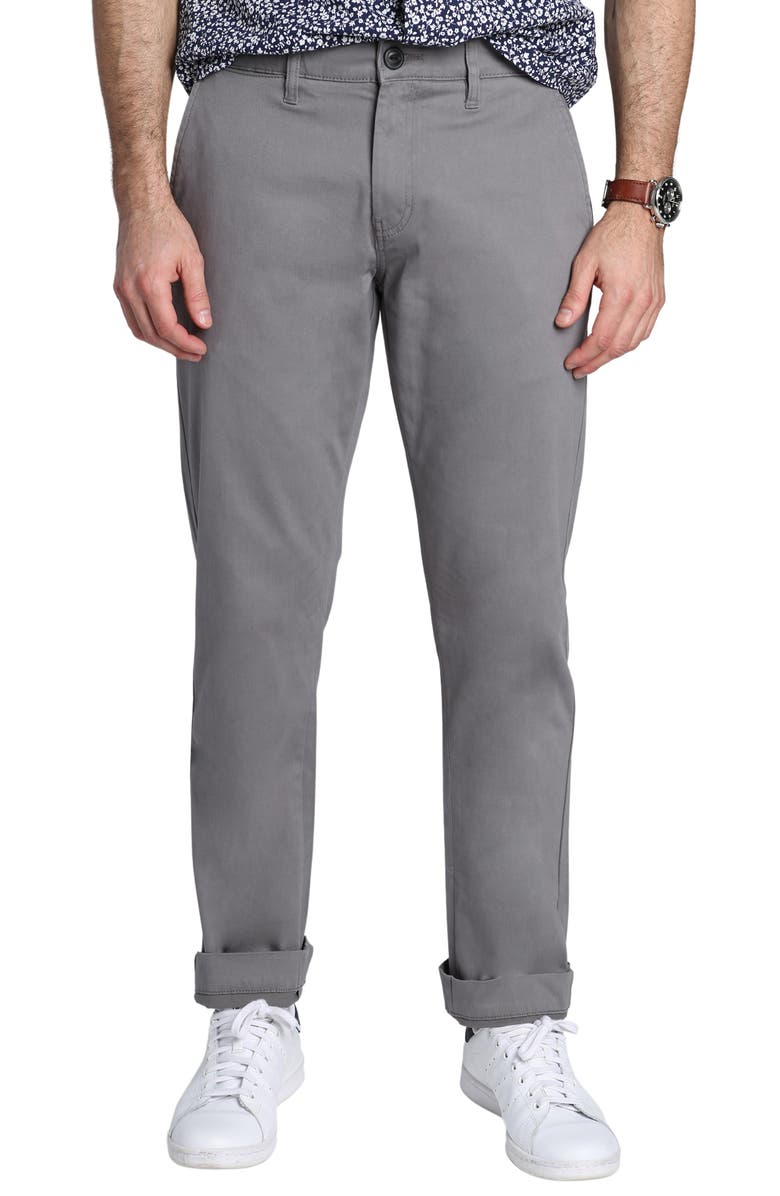 JACHS Straight Fit Stretch Cotton Chinos, Main, color,