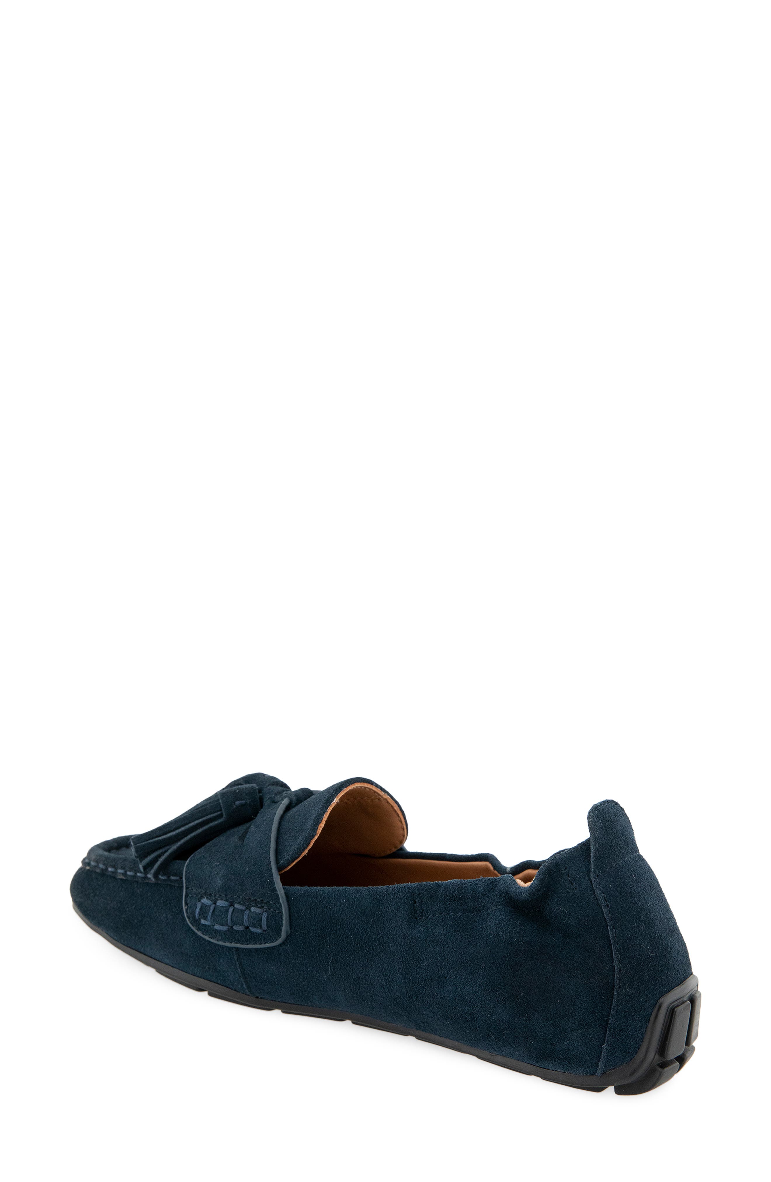 Sophie Kiltie Driving Loafer, Alternate, color, NAVY SUEDE