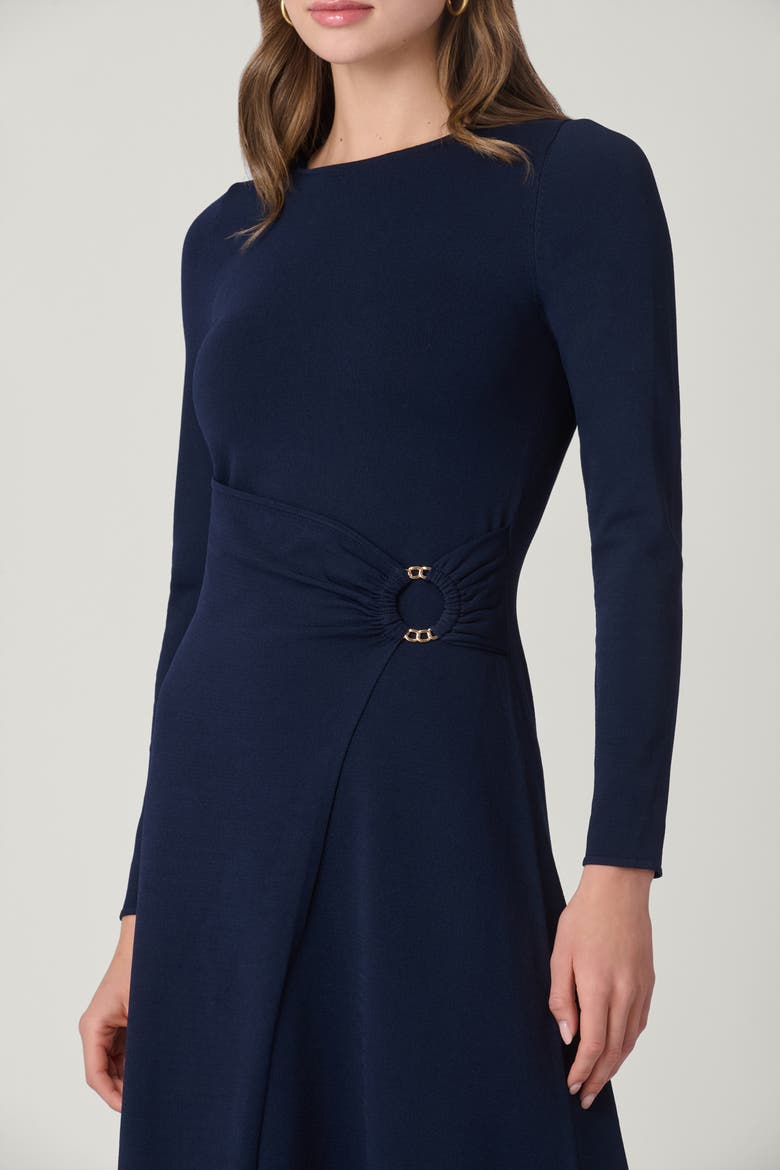 Hardware Knit Harrison Dress, Alternate, color, Navy