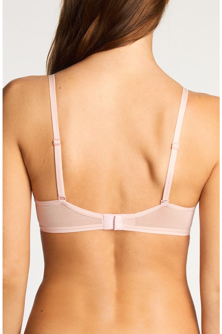 Full Transparency Plunge Underwire Bra, Alternate, color, ROSE SMOKE