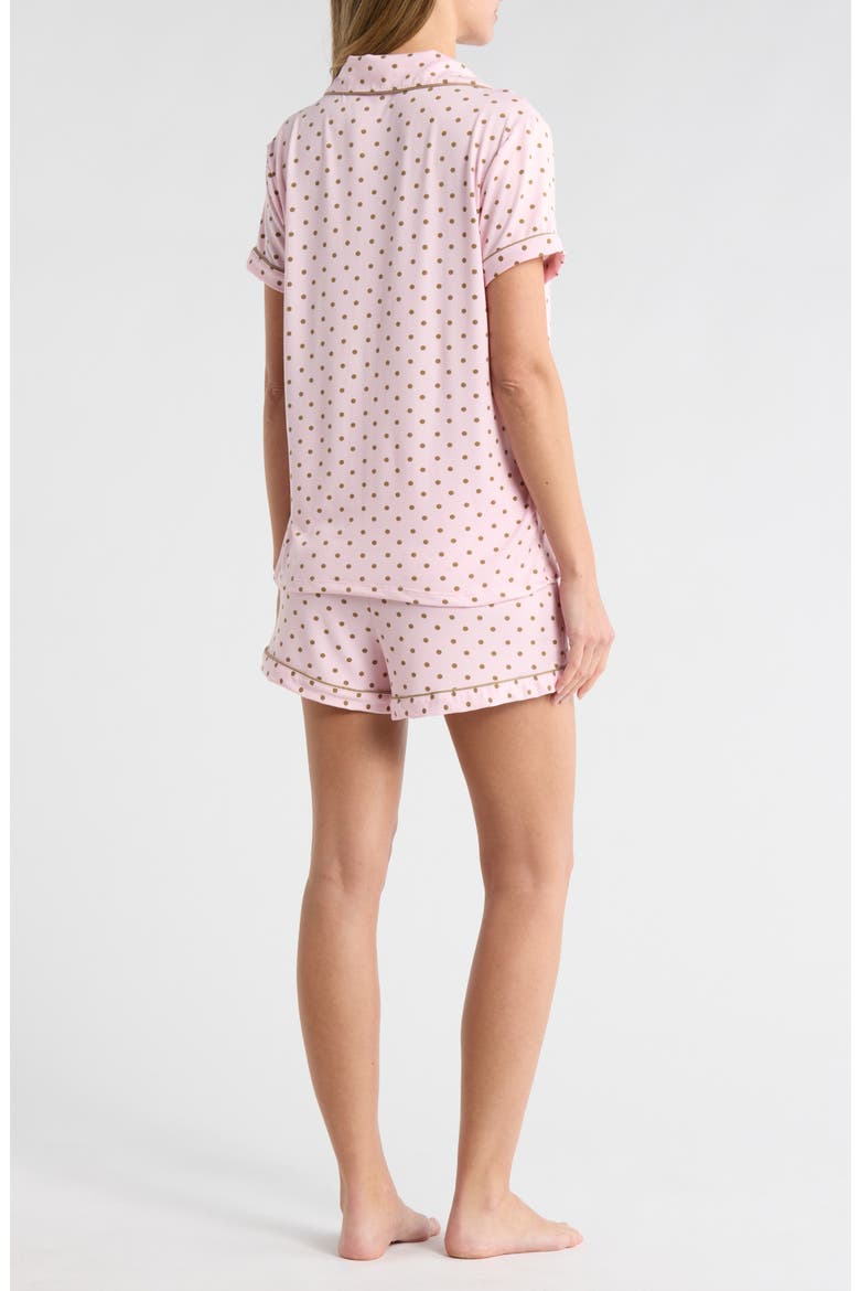 Dixie Short Pajamas, Alternate, color, BROWN DOT ON PINK