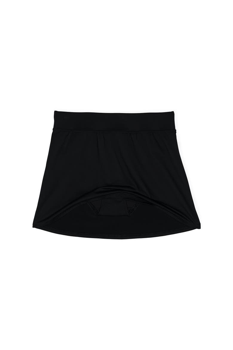 Plus Size Tummy Control Swim Skirt, Alternate, color, Black