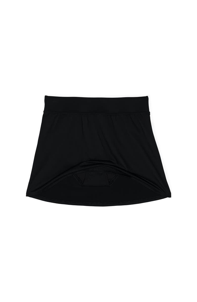Lands' End Plus Size Tummy Control Swim Skirt, Alternate, color, Black